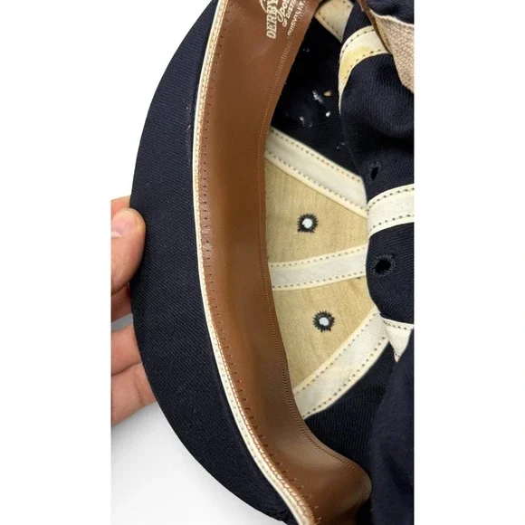 1930s 40s Derby Cap Co Umpire Referee Hat Wool Navy M 6 7/8–7 1/8 Wool 1940s - Picture 10 of 10